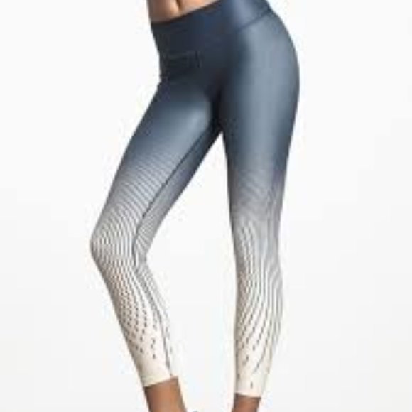 Vie Active Pants - VIE ACTIVE Tessa Ombre Leggings GREY AND CREAM SM